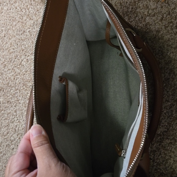 Dooney & Bourke Double Pocket Tote, Brown Leather - Picture 5 of 8